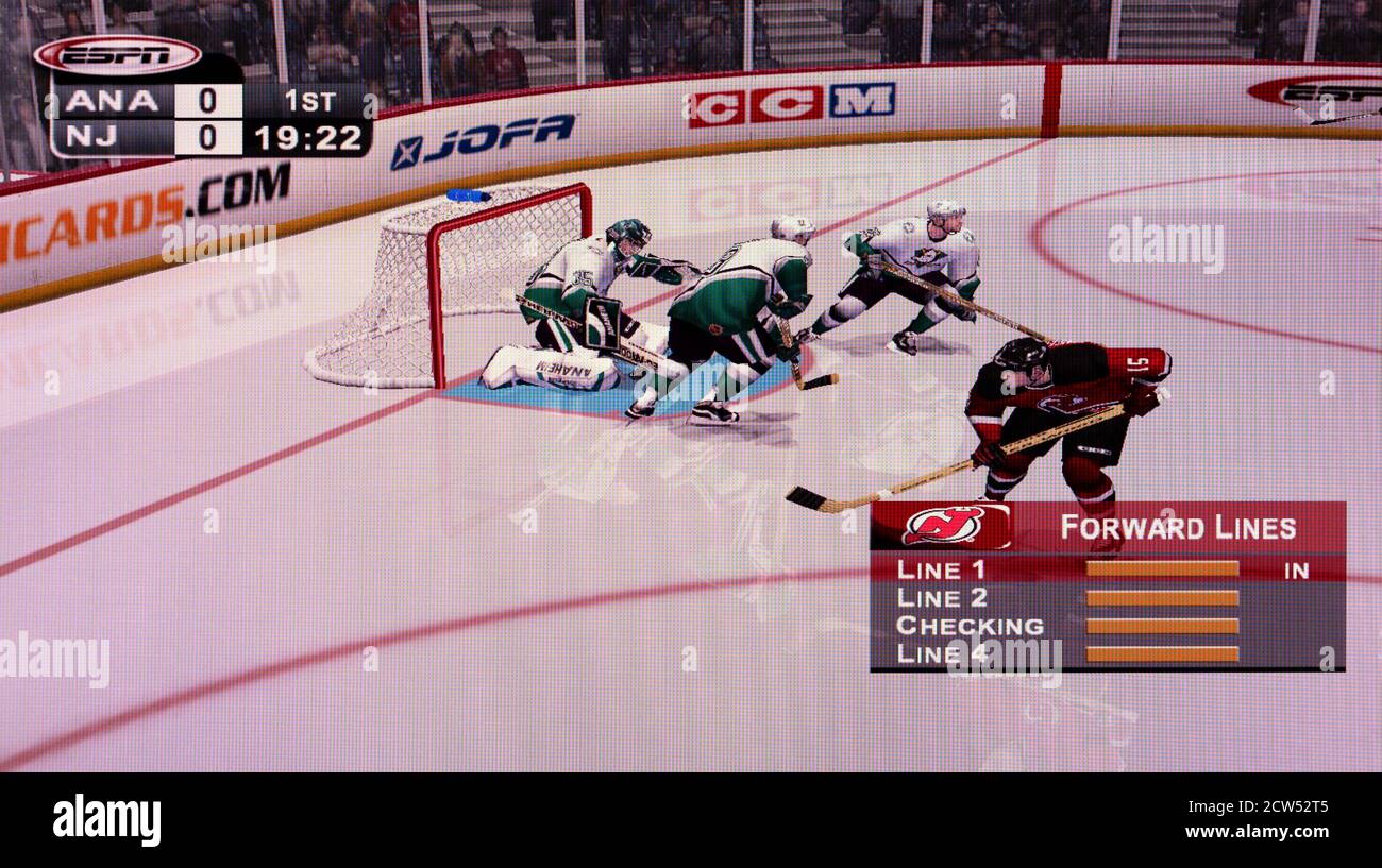 ESPN NHL Hockey – Sony PlayStation 2 PS2 – Editorial Nur verwenden Stockfoto