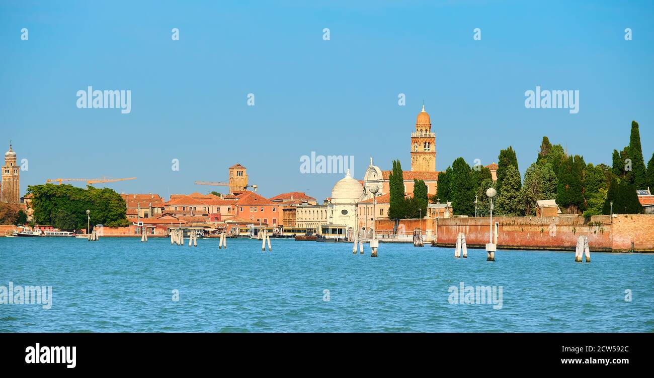 Friedhofsinsel San Michele, Isola di San Michele, Venedig, Italien Stockfoto