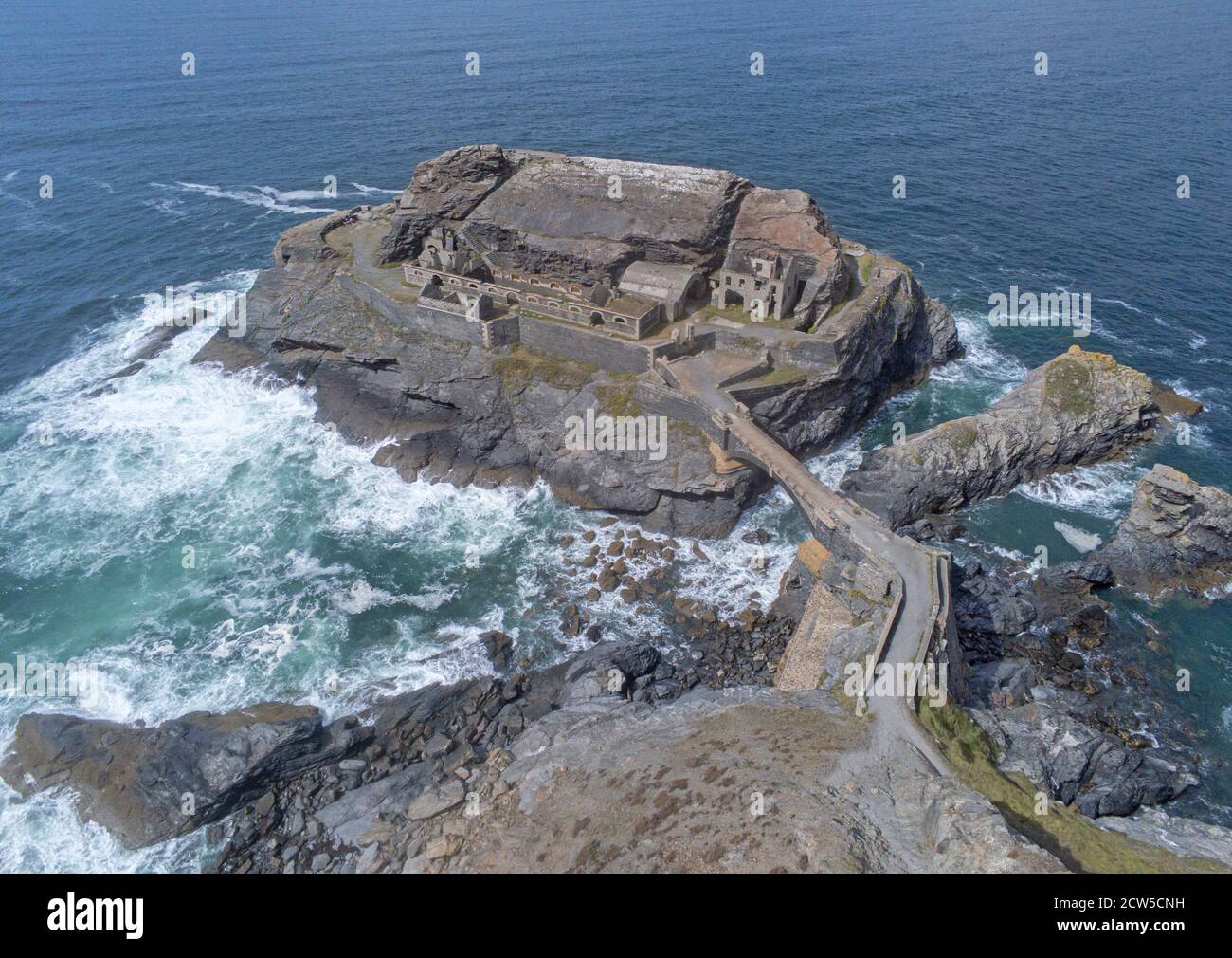 Frankreich, Finistere, Halbinsel Crozon, Roscanvel im Regionalen Naturpark Armorica, Insel der Kapuziner Stockfoto