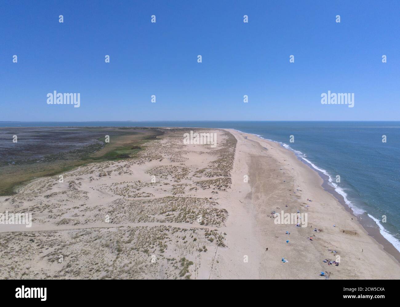 Frankreich, Charente Maritime, La Tremblade, Leuchtturm La Coubre, Charente Maritime (Luftaufnahme) Stockfoto