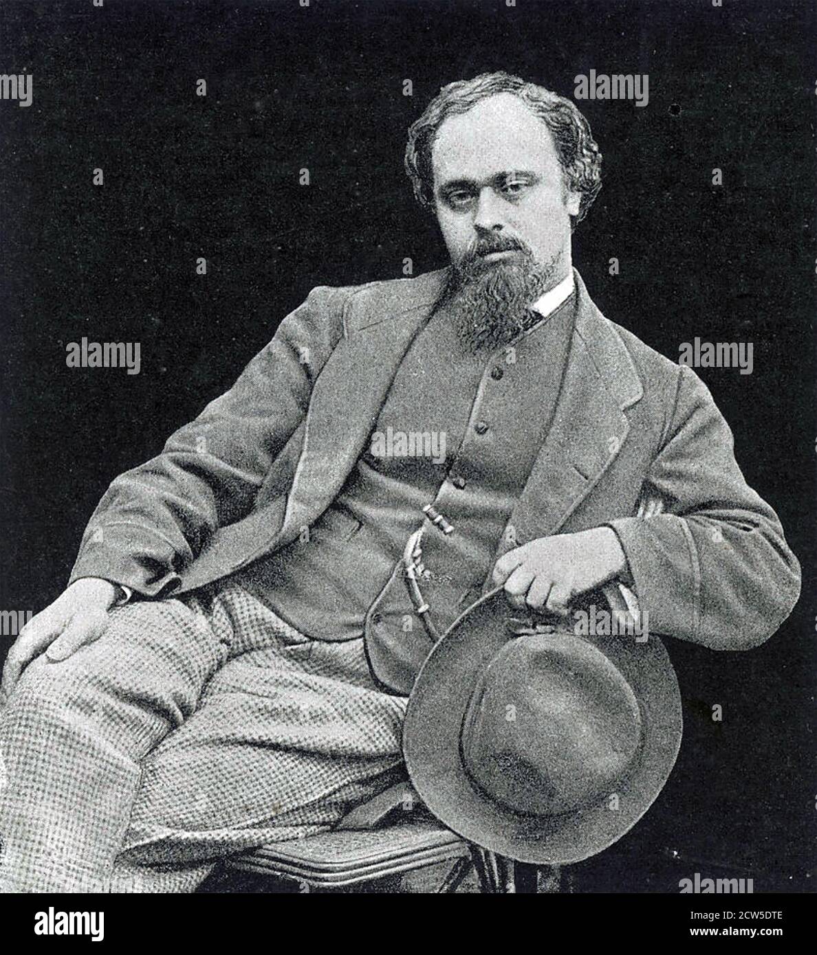 DANTE ROSSETTI (1828-1882) englischer Dichter, Maler, Übersetzer um 1870 Stockfoto