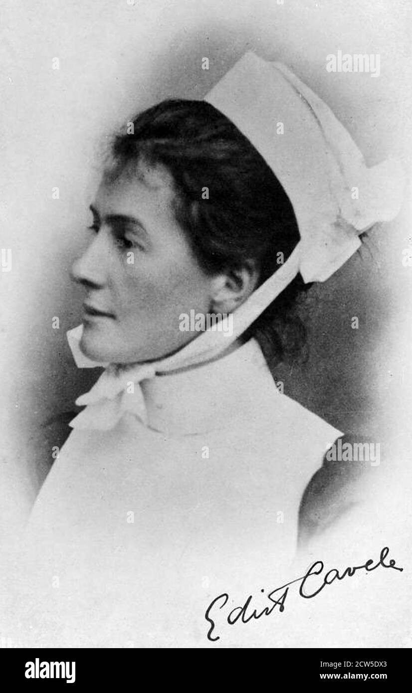 EDITH CAVELL (1865-1915) Englische Krankenschwester Stockfoto