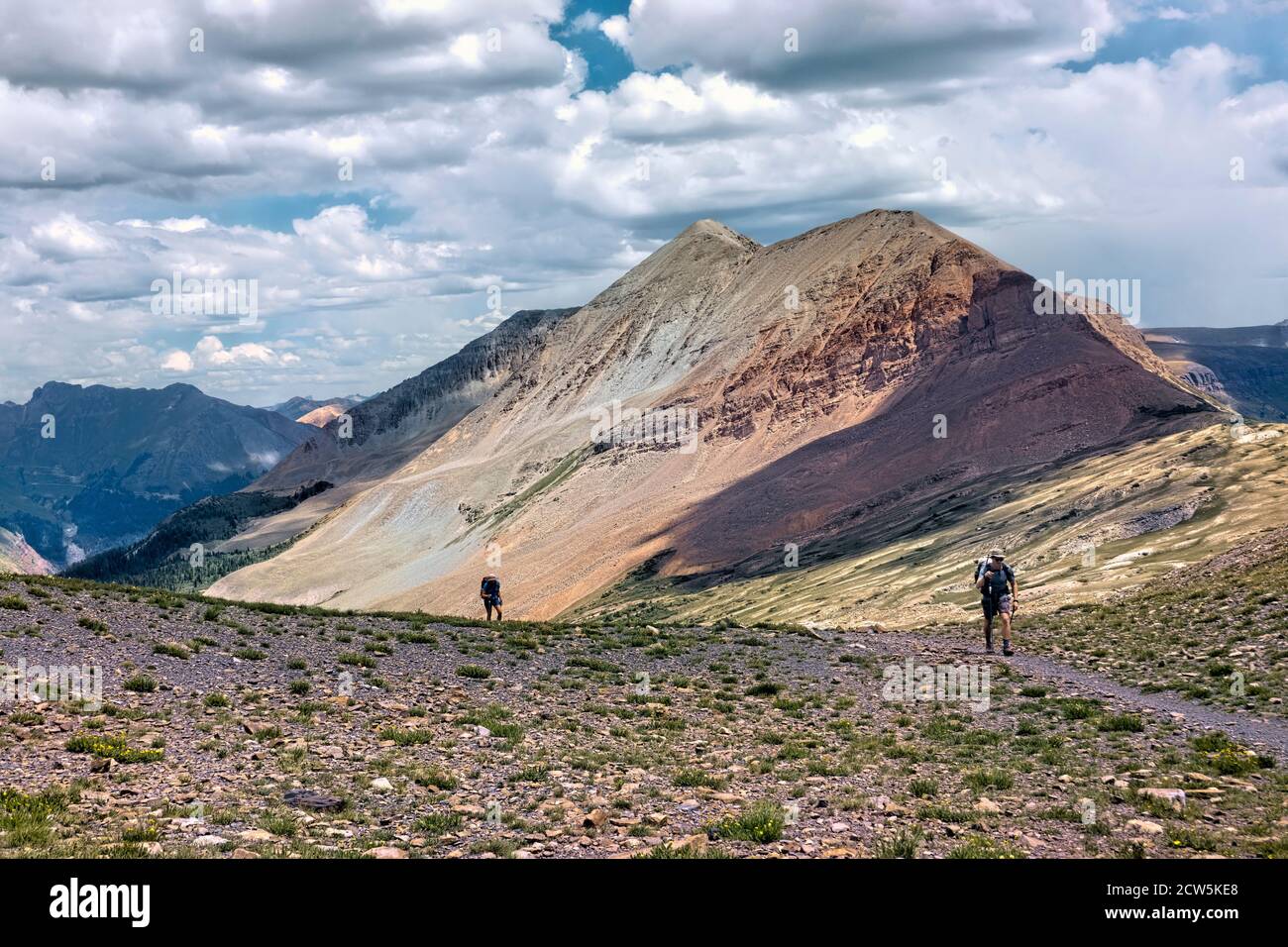 Wandern zum Blackhawk Pass auf dem 485 Mile Colorado Trail, Colorado Stockfoto