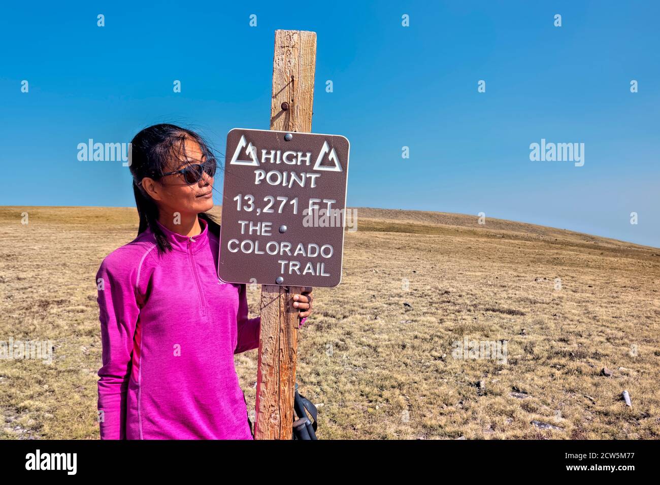 Continental Divide und höchster Punkt des 485 Meilen Colorado Trail, Colorado Stockfoto