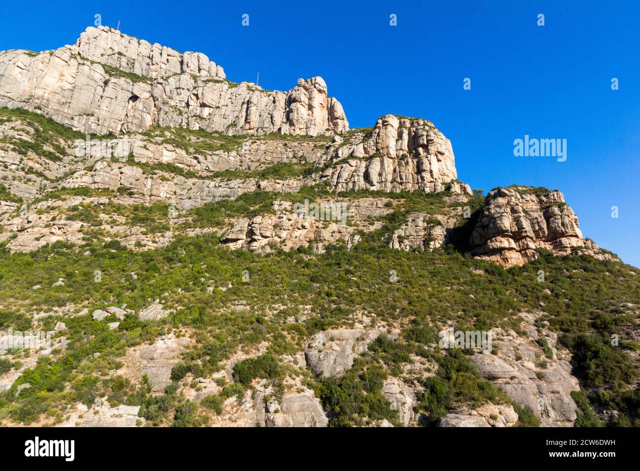 Die Berge von Montserrat in Barcelona, Spanien ist ein beliebtes Wanderziel Stockfoto