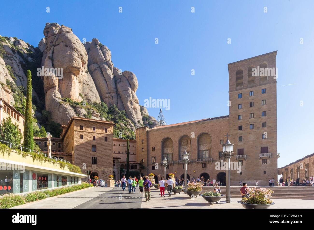 Die Abtei von Sta Maria in Montserrat, Barcelona, Spanien Stockfoto