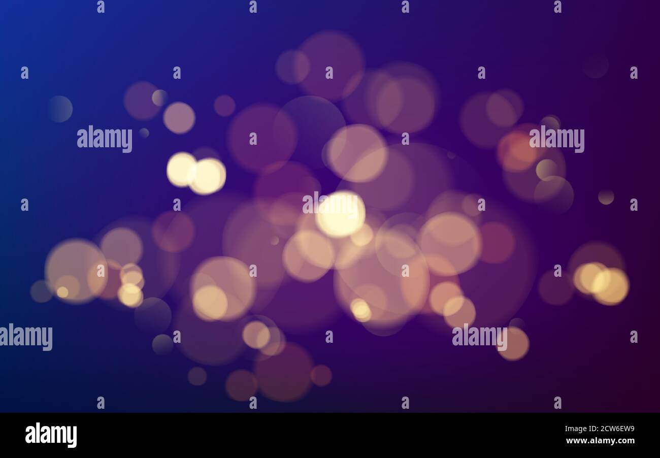 Bokeh-Effekt. Weihnachten glühend warmes goldenes Glitzer-Element für Ihr Design. Vektorgrafik Stock Vektor