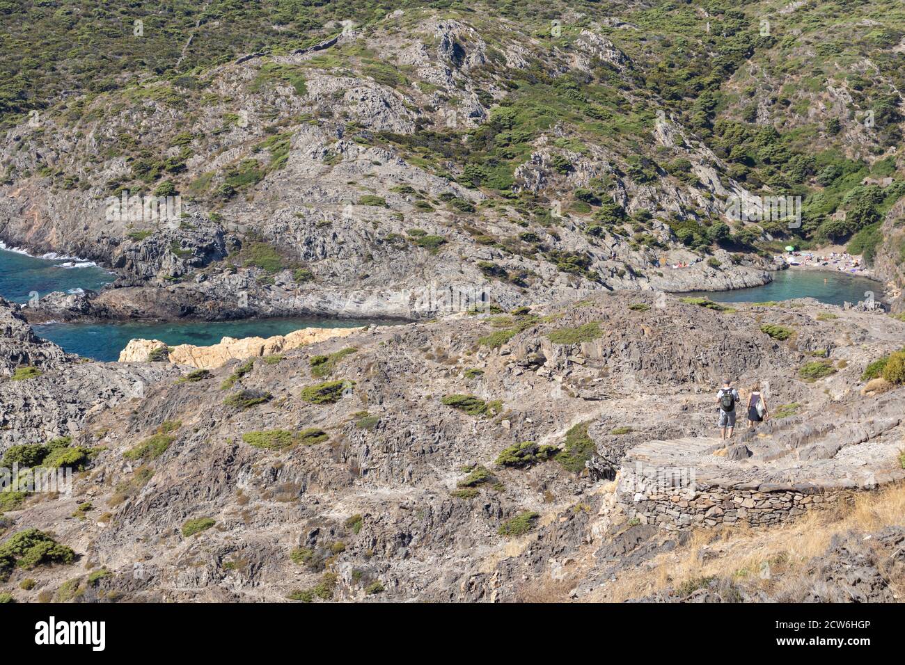 Blick vom Cap Gros, Cap de Creus, Costa Brava, Katalonien, Spanien Stockfoto