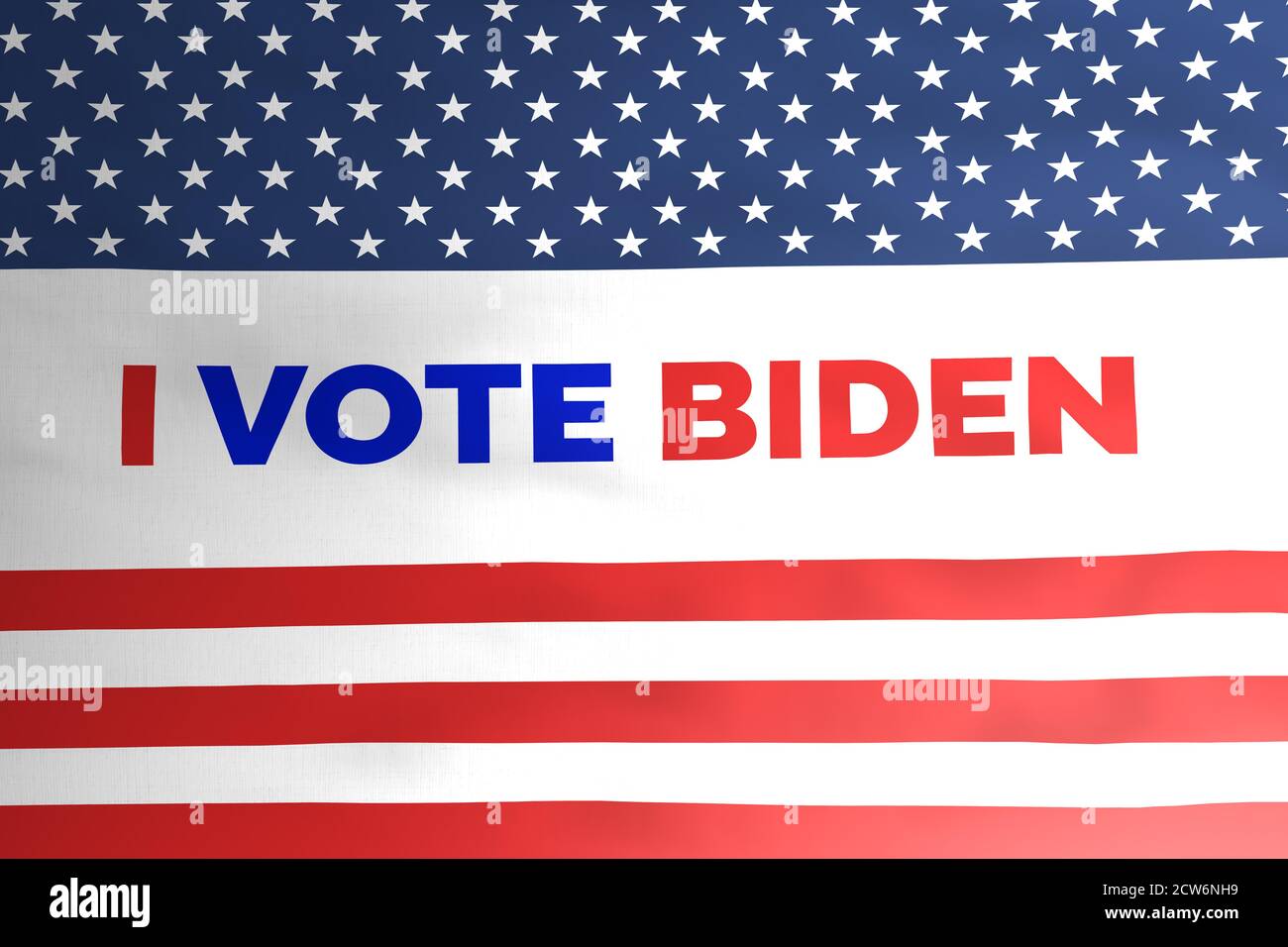 Wählen Sie Biden auf amerikanische Flagge Illustration Design, Kandidat für die Präsidentschaftswahl 2020, demokratische Partei Konzept. Redaktionell. Stockfoto