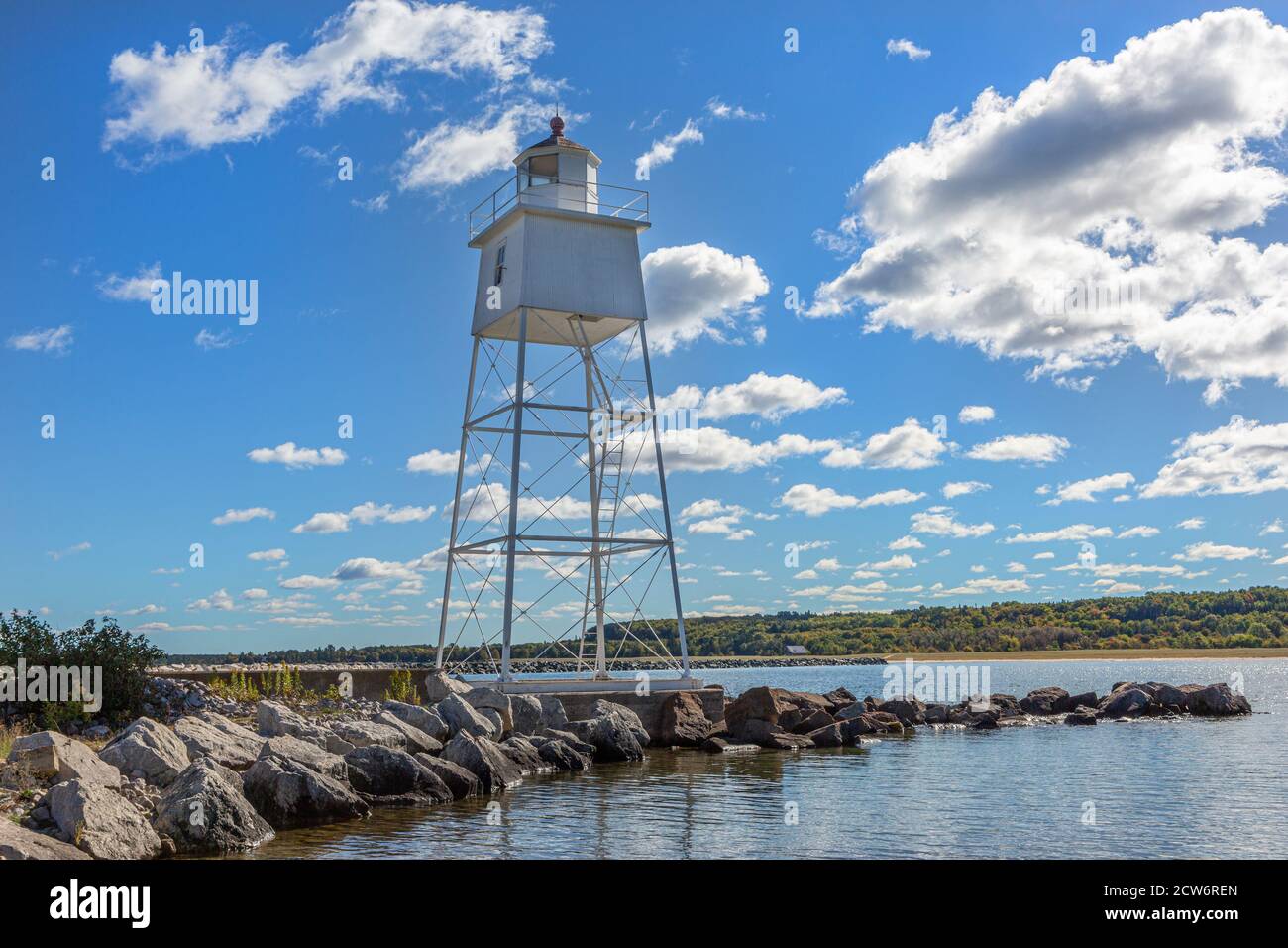 Grand Marais Lighthouse, Michigan. Stockfoto