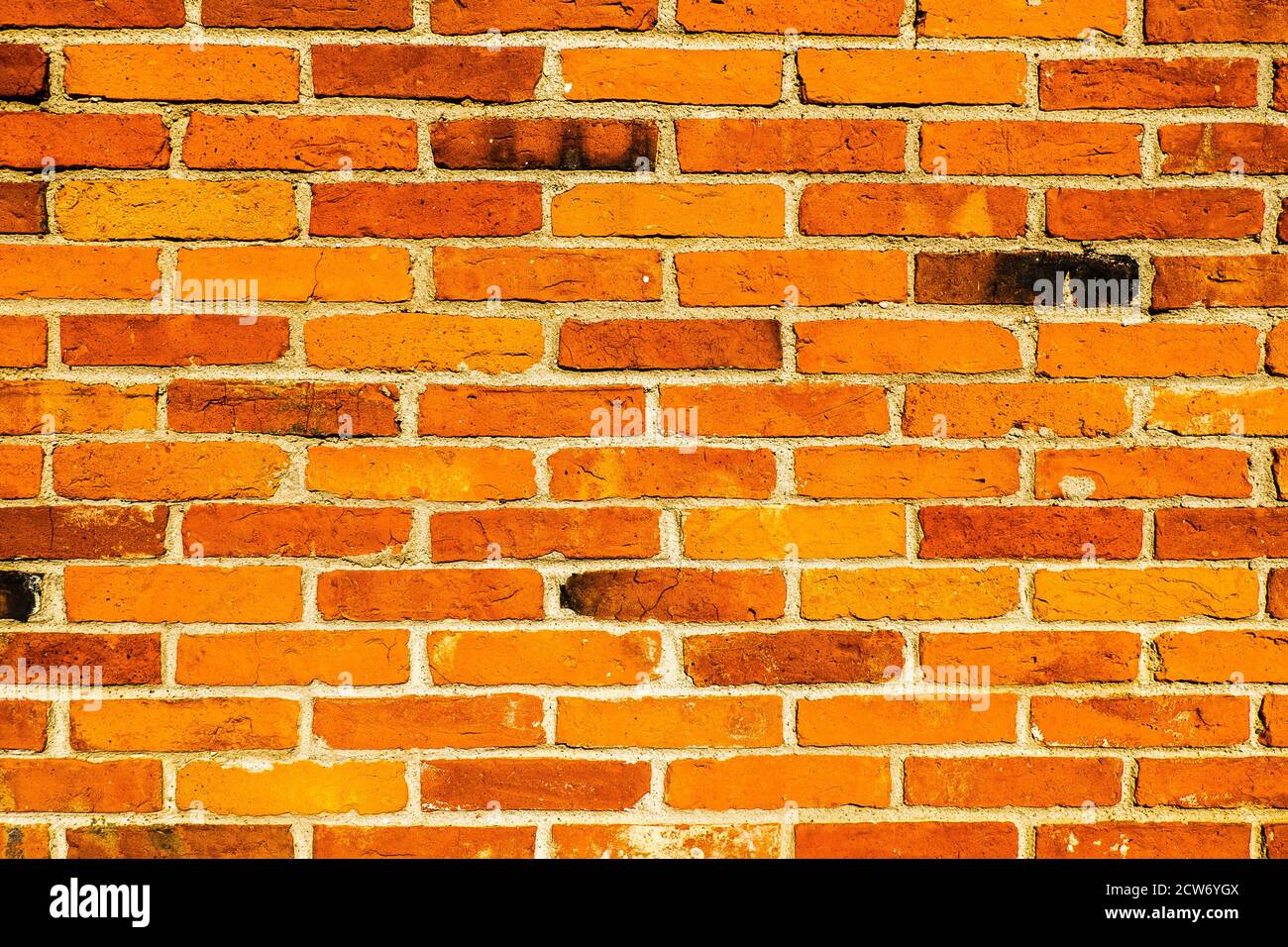 Alte Textur von roten Steinblöcken. Hintergrund der Ziegelwand. Grunge Ziegelwand Oberfläche Stockfoto