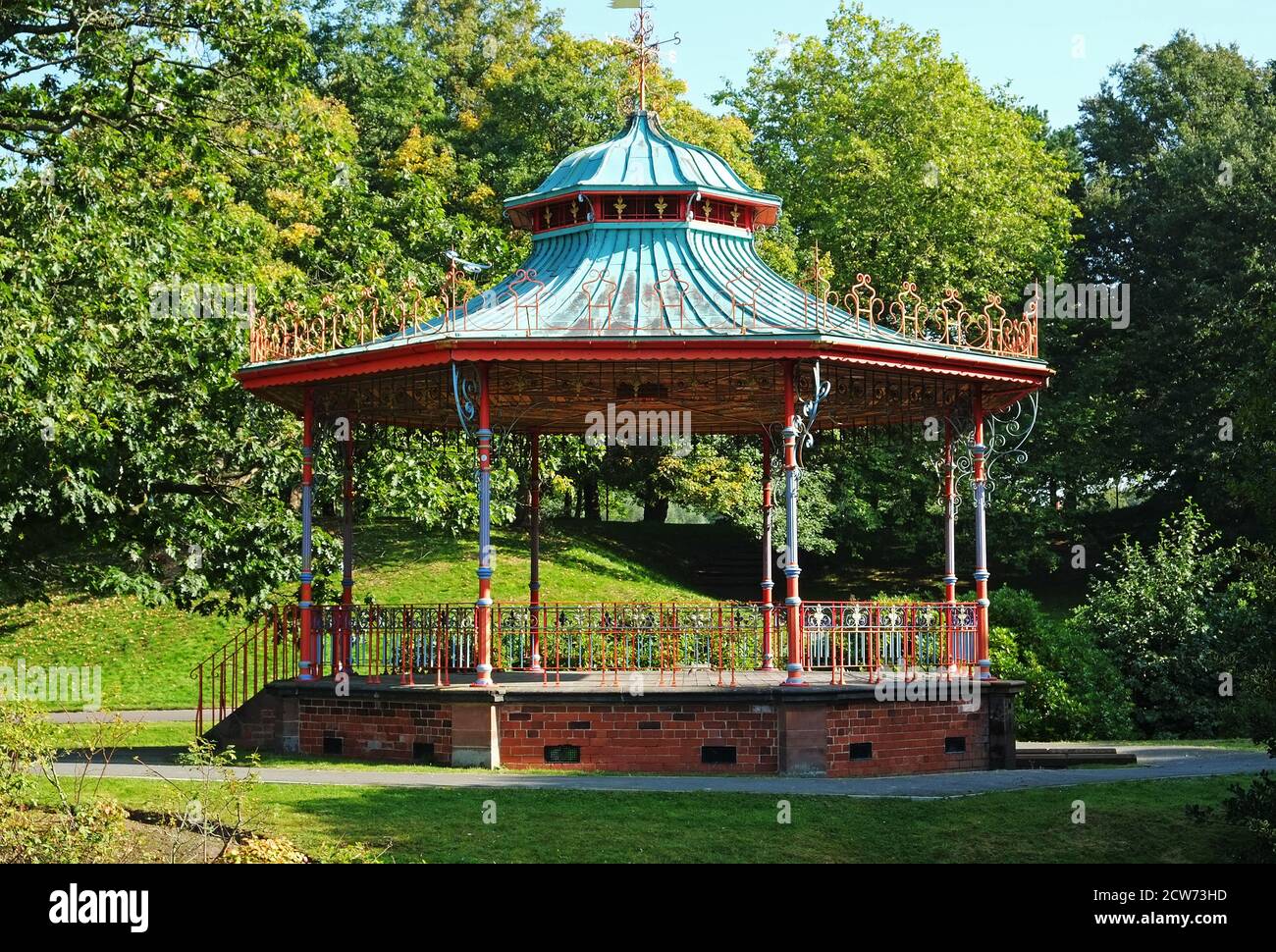 Der viktorianische Bandstand im sefton Park, liverpool, england, der angeblich die Inspiration für den Beatles-Song Sgt Peppers Lonely Hearts Club B sein soll Stockfoto