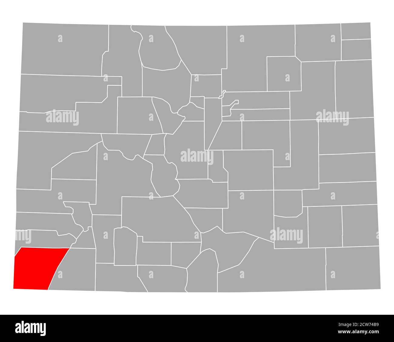 Karte von Montezuma in Colorado Stockfoto