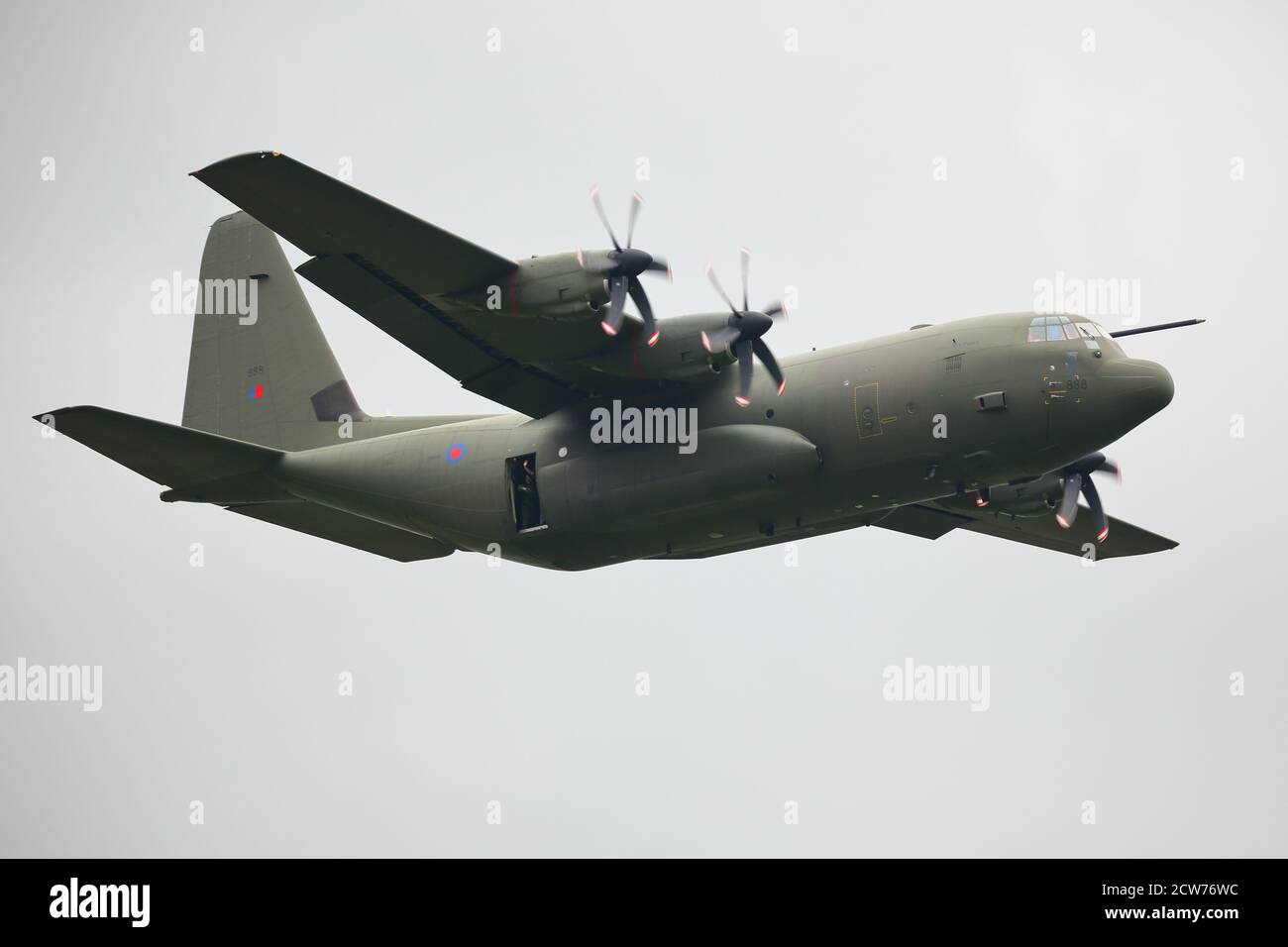 RAF Lockheed Hercules C-130 auf der Cosford Air Show 2016, Shropshire, Großbritannien Stockfoto