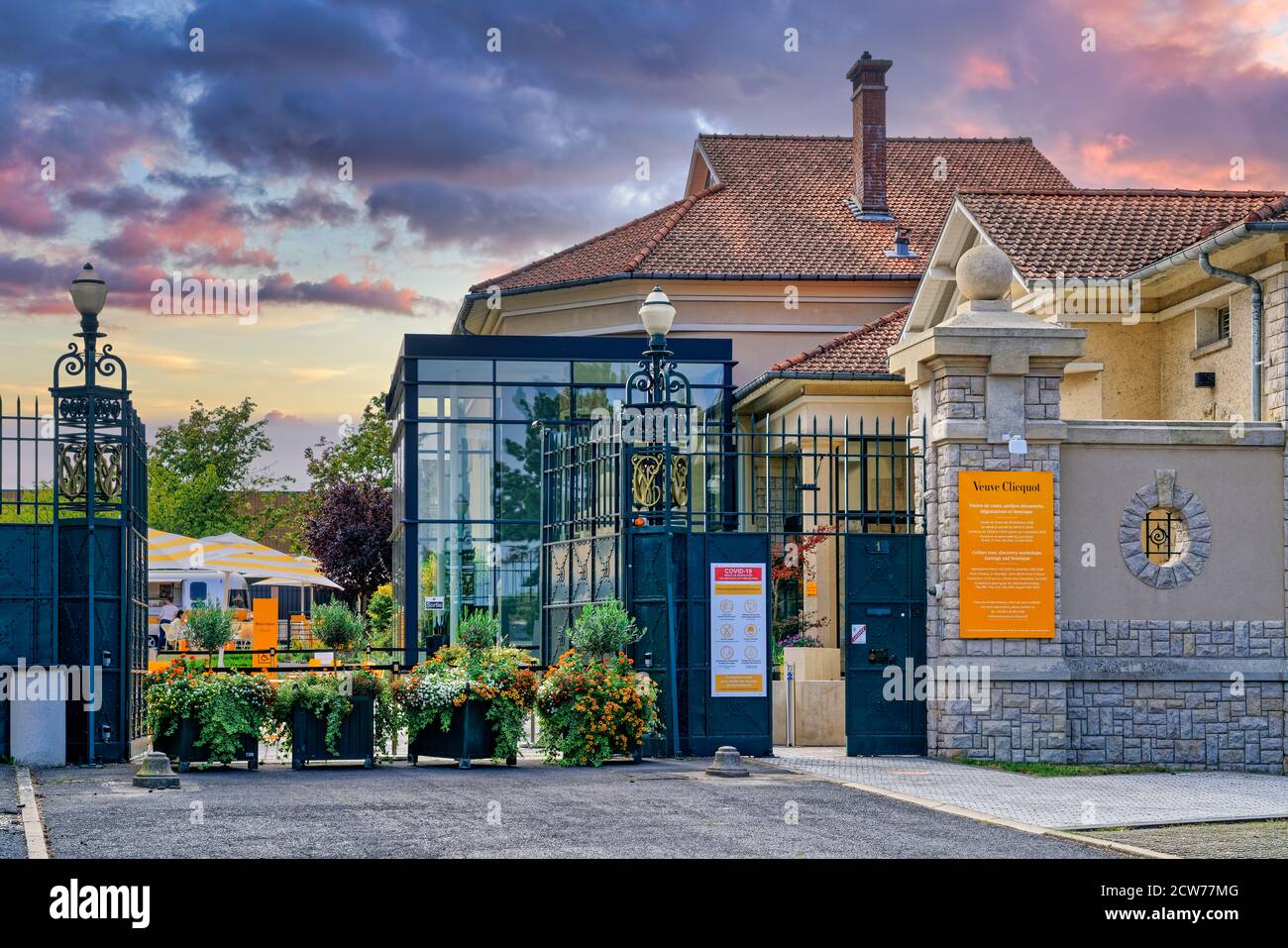 Veuve Clicquot Ponsardin Champagner Haus, Reims, Champagne, Frankreich Stockfoto