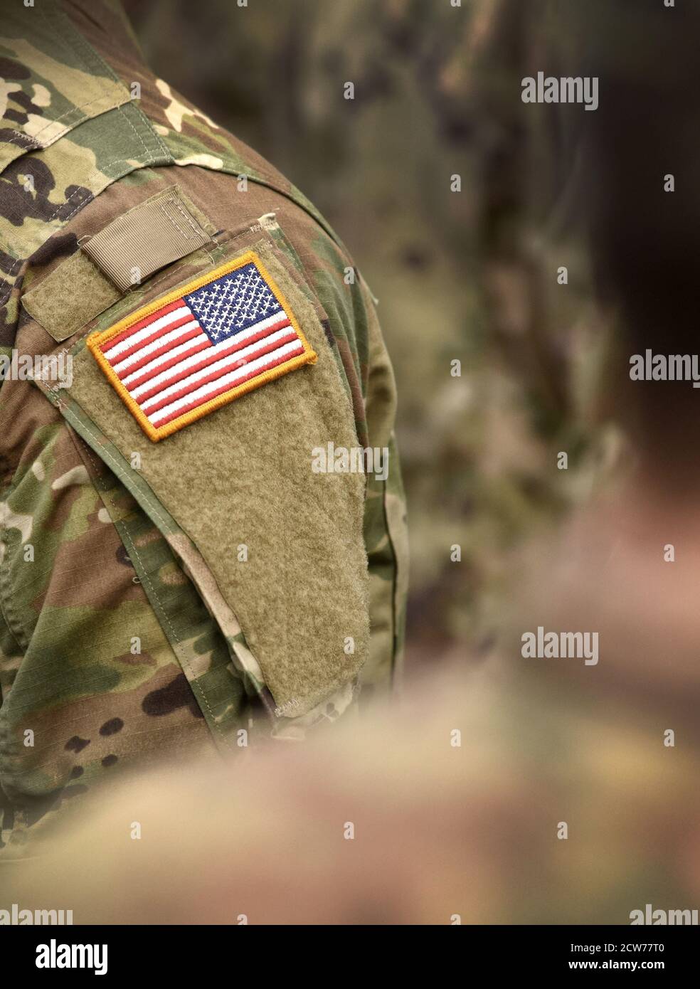 Veterans Day. US-Soldat. US-Armee. Die Streitkräfte Der Vereinigten Staaten. Militärische Streitkräfte der Vereinigten Staaten von Amerika. Memorial Day. Stockfoto