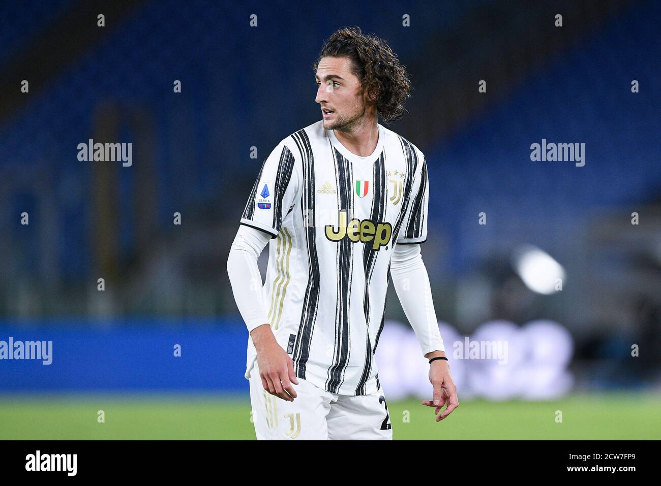 Adrien Rabiot von Juventus FC während der Serie A Spiel zwischen Roma und Juventus im Stadio Olimpico, Rom, Italien am 27. September 2020. Foto von Giuseppe Maffia. Stockfoto