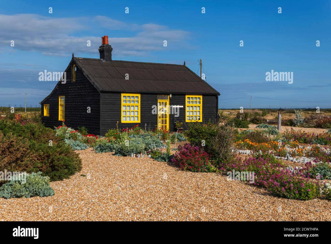 England, Kent, Dungeness, Prospect Cottage, die ehemalige Heimat von Regisseur Derek Jarman Stockfoto