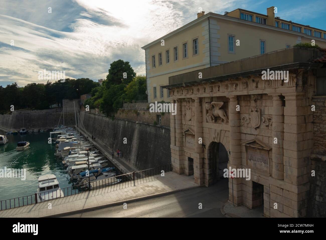 Land Gate - dann der Haupteingang in die Stadt, von einem venezianischen Architekten Michele Sanmicheli im Jahr 1543, Zadar, Kroatien gebaut Stockfoto