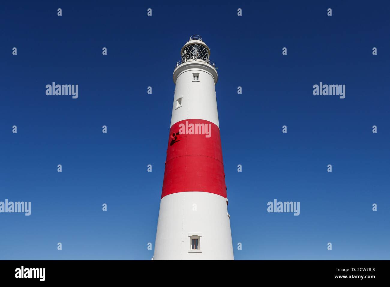 Portland Bill Red and white Lighthouse, Isle of Portland, Dorset, Großbritannien Stockfoto