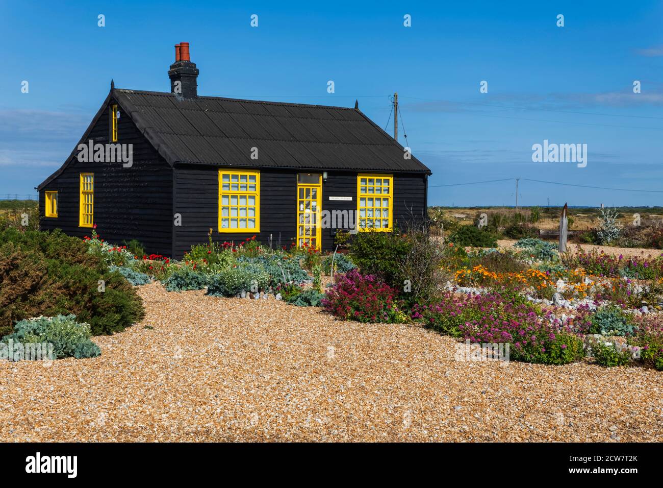 England, Kent, Dungeness, Prospect Cottage, die ehemalige Heimat von Regisseur Derek Jarman Stockfoto