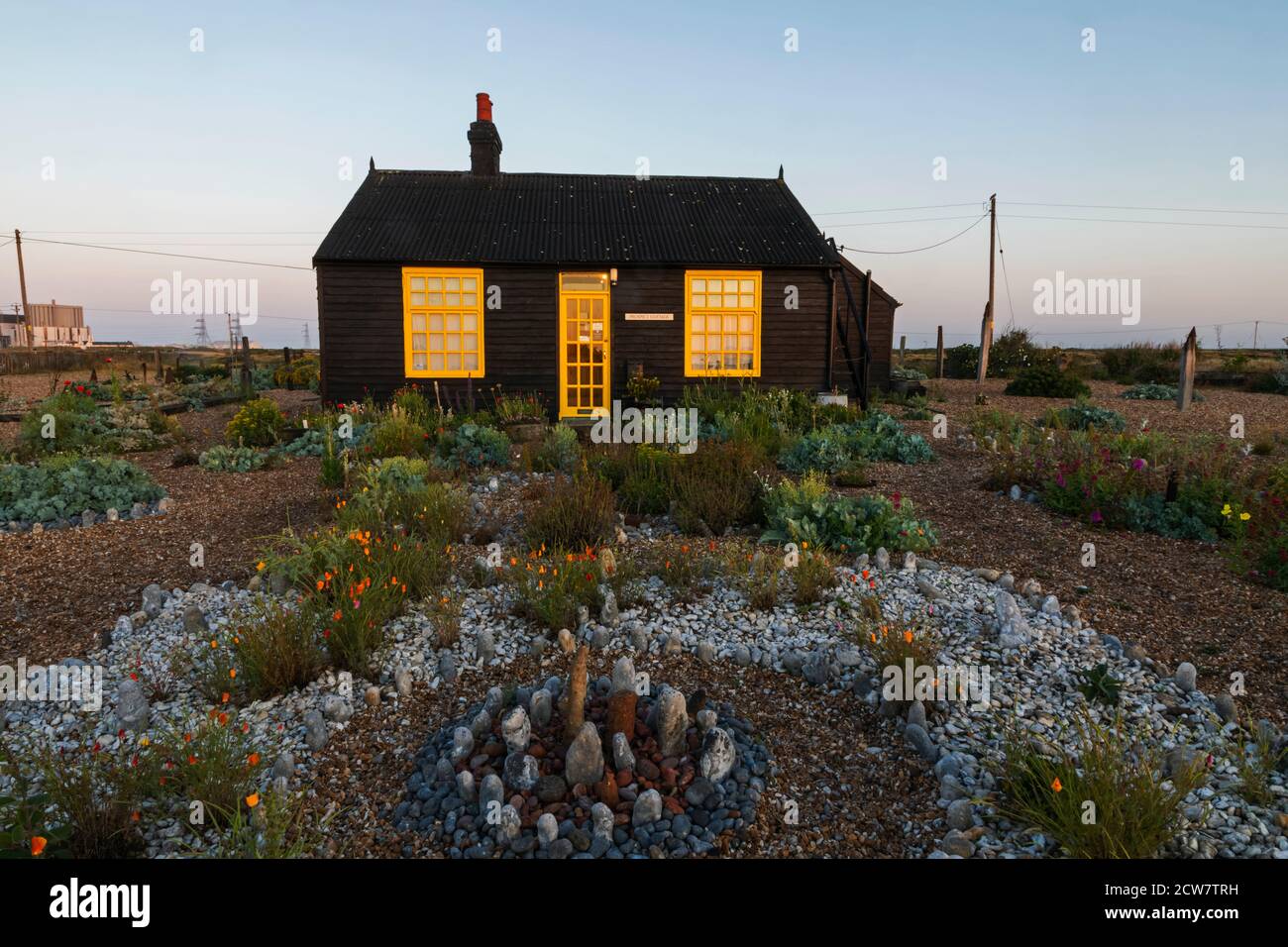 England, Kent, Dungeness, Prospect Cottage, die ehemalige Heimat von Regisseur Derek Jarman Stockfoto
