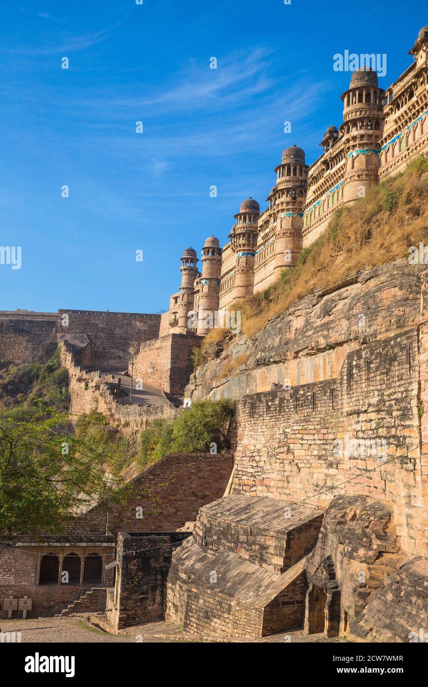 Indien, Madhya Pradesh Gwalior, Gwalior Fort, Man Singh Palace Stockfoto