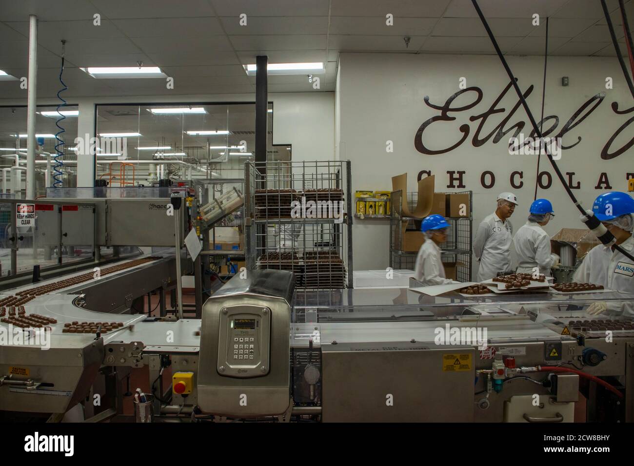Las Vegas, US - Nov 2019: Innenansicht der berühmten Ethel M Schokoladenfabrik in Las Vegas, Henderson. Stockfoto