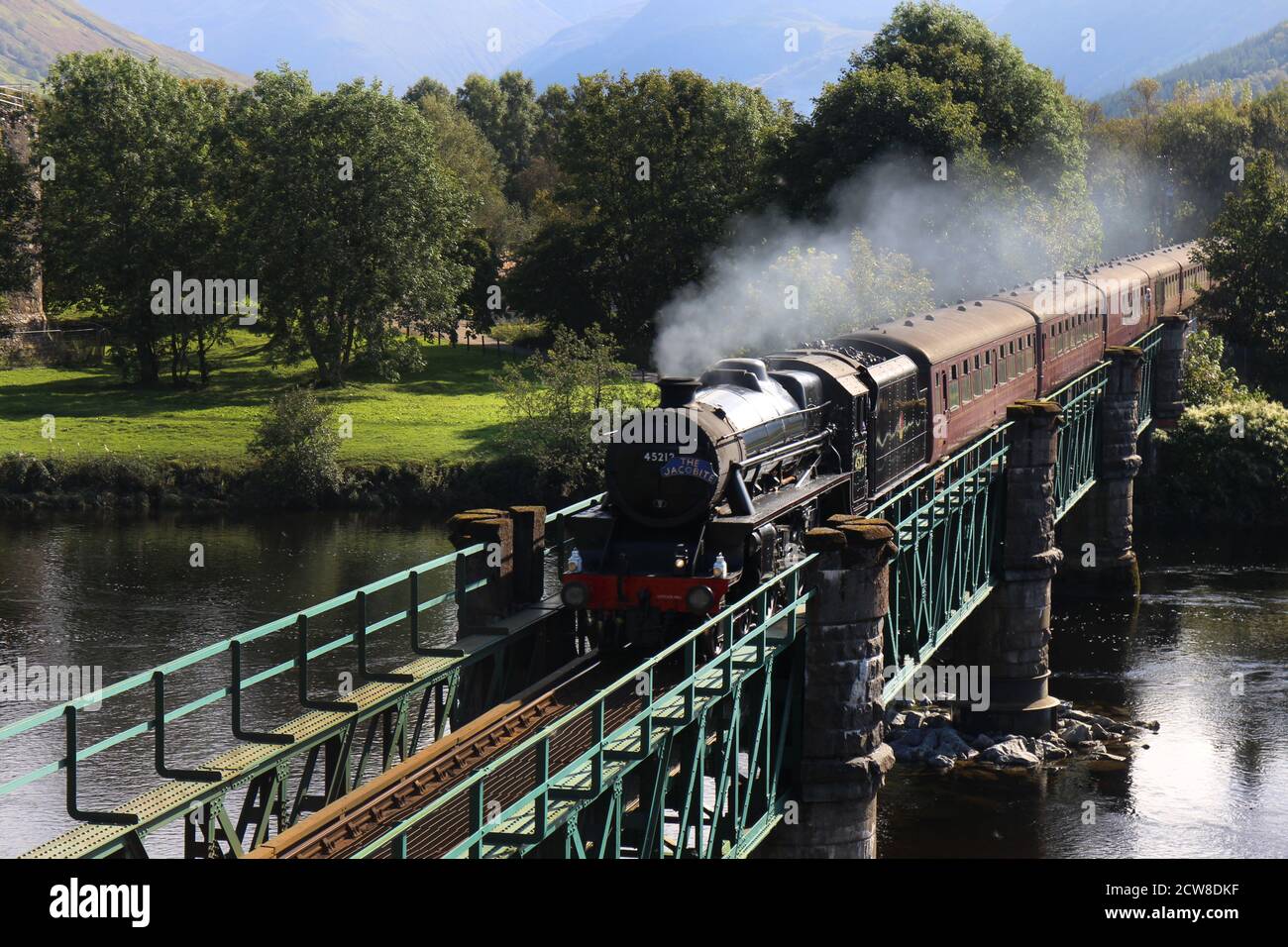 Jacobite Dampfzug Stockfoto