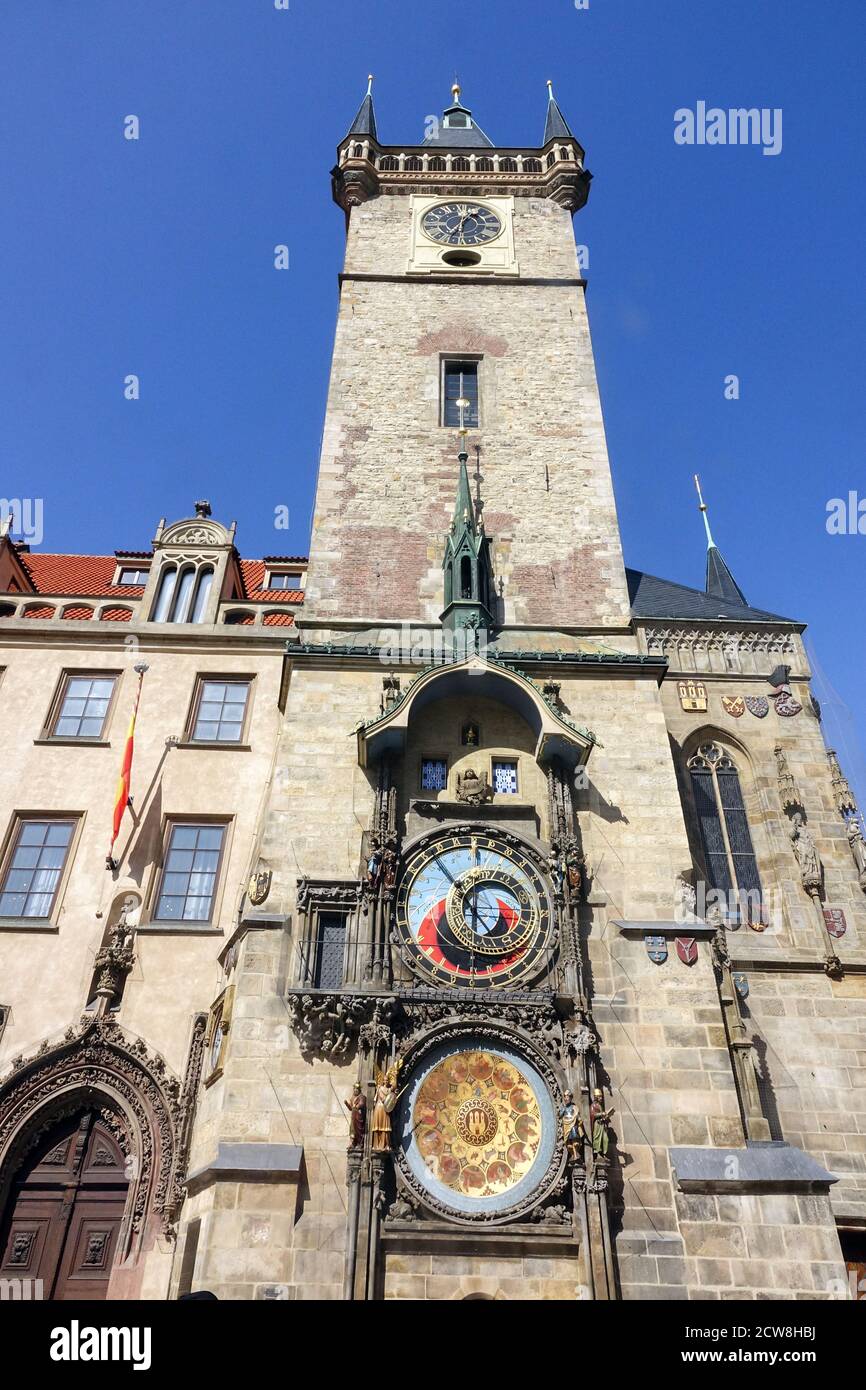Prager Altstadt Uhr Stockfoto