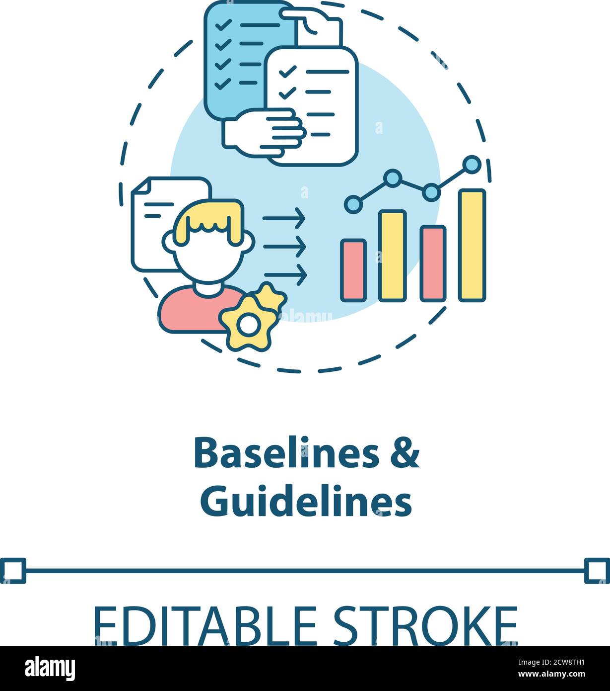 Symbol für Basispläne und Richtlinien Stock Vektor