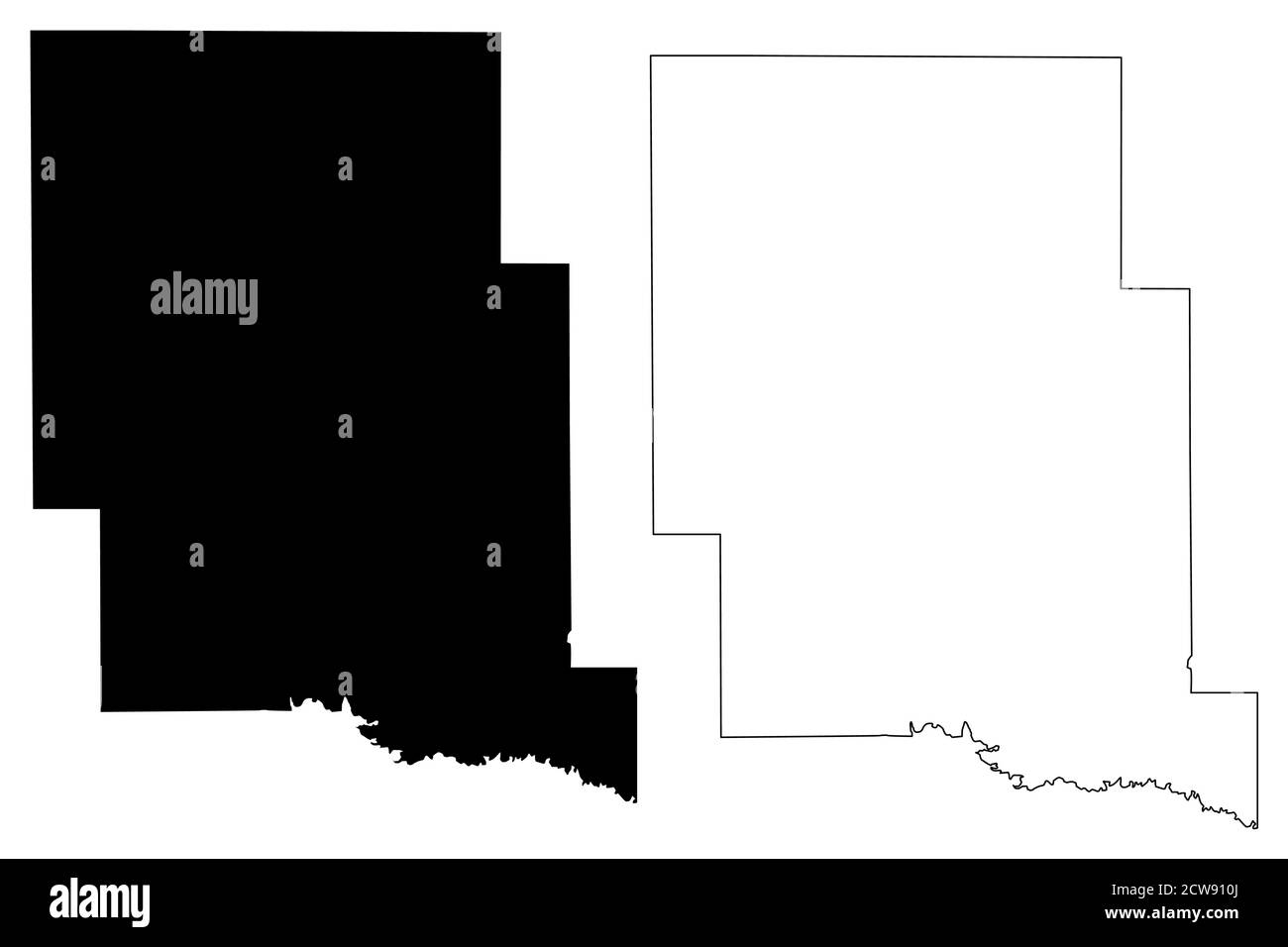 Marshall County, Mississippi (US County, Vereinigte Staaten von Amerika, USA, USA, US) Kartenvektordarstellung, Scribble Skizze Marshall Karte Stock Vektor