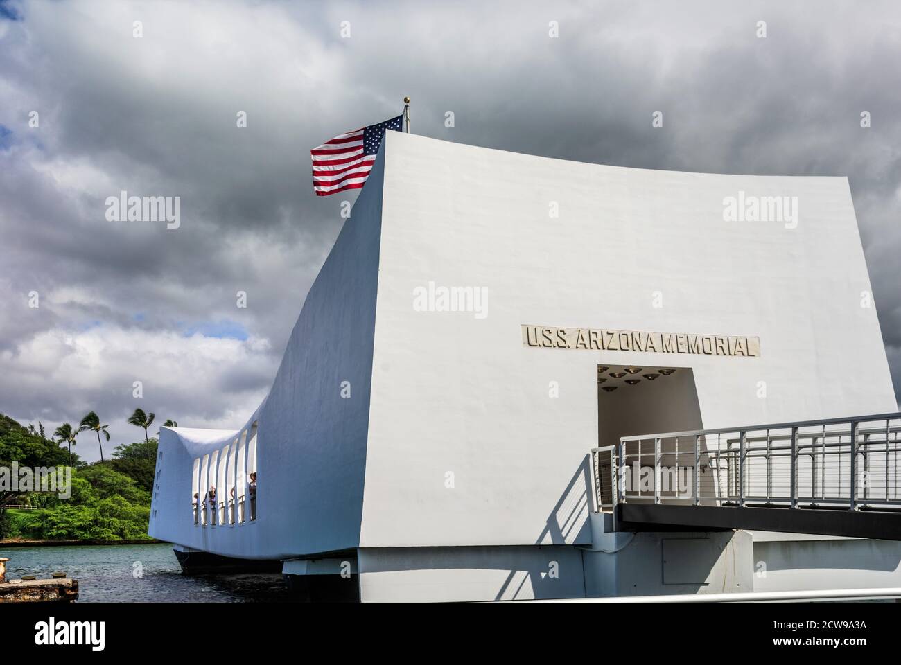 USS Arizona Memorial, Pearl Harbor, Honolulu, Hawaii, USA Stockfoto