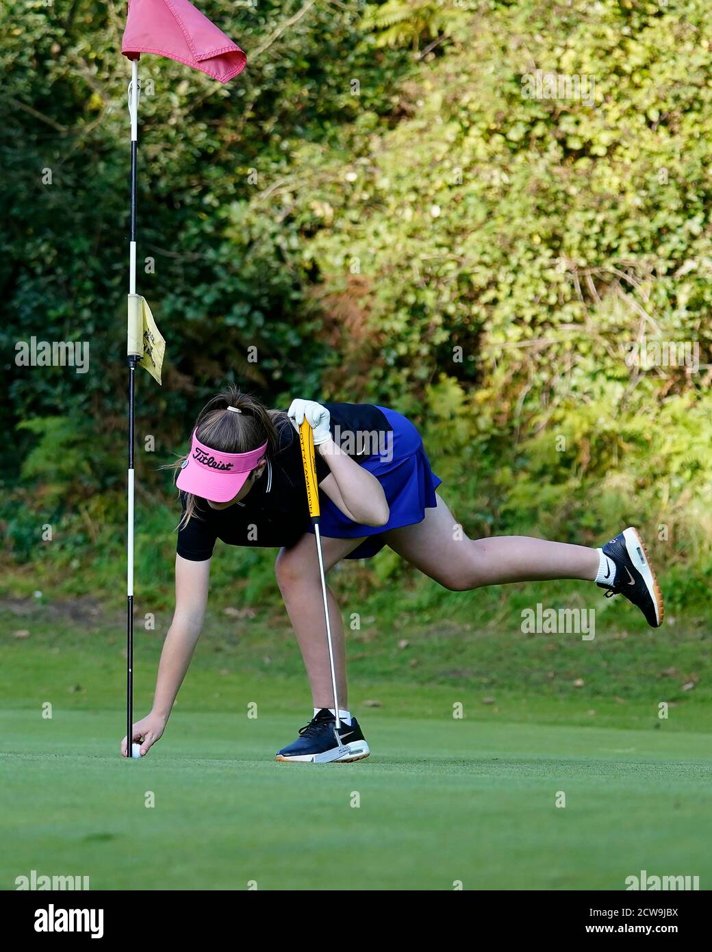 Swansea, Großbritannien. September 2020. Zara Gardam während der Junior European Open Regional Finals im Swansea Bay Golf Club. Kredit: SOPA Images Limited/Alamy Live Nachrichten Stockfoto