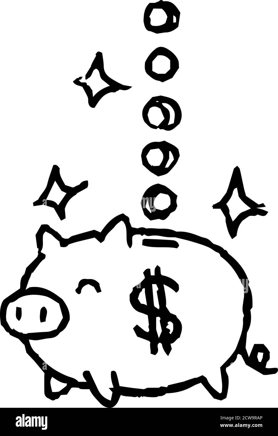 Dies ist eine Illustration der monochromen Illustration, die einen Stock zeigt Preisspitzen gesetzt Stock Vektor