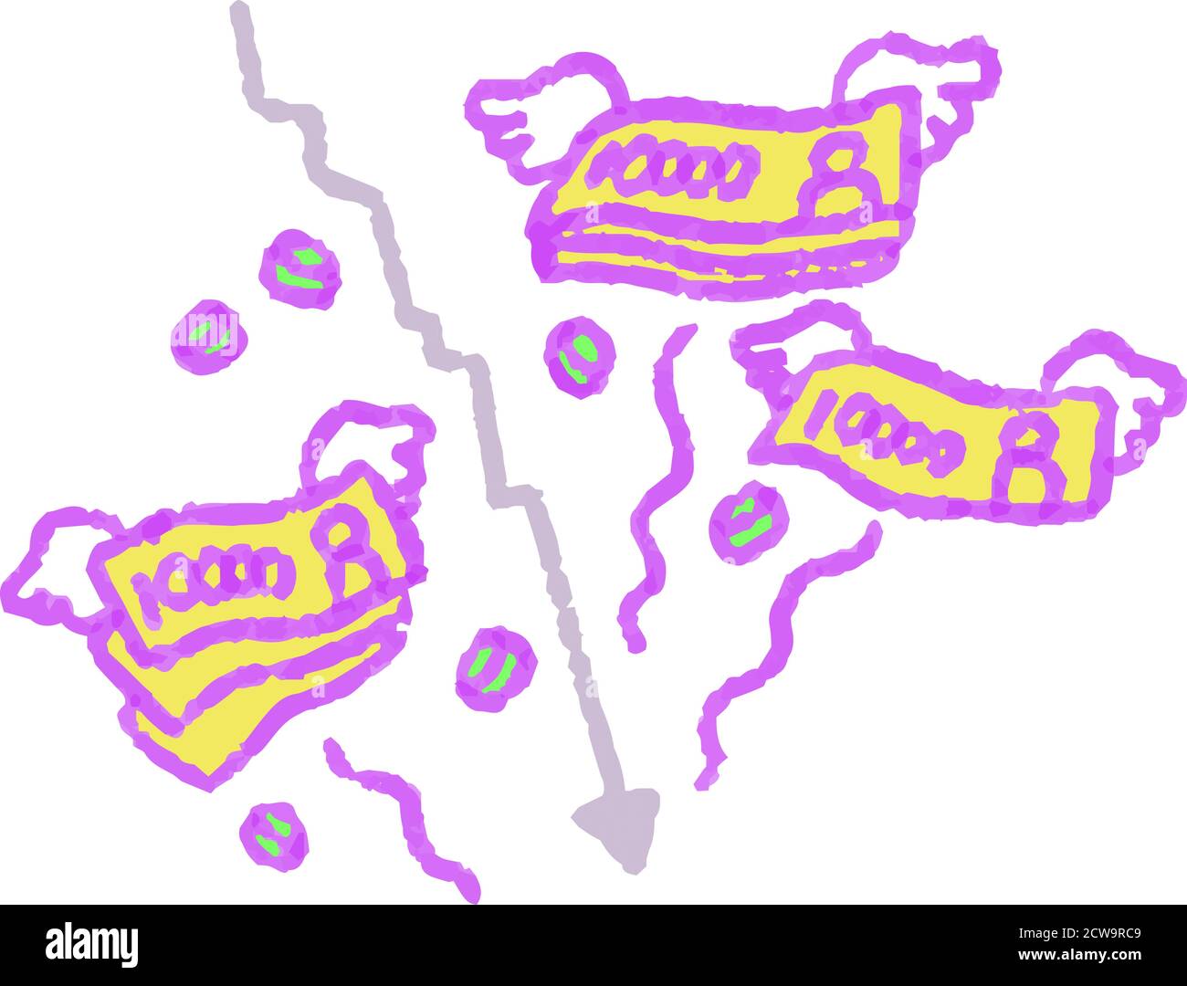 Dies ist eine Illustration der POP-Illustration, die den Bestand zeigt Marktcrash Stock Vektor