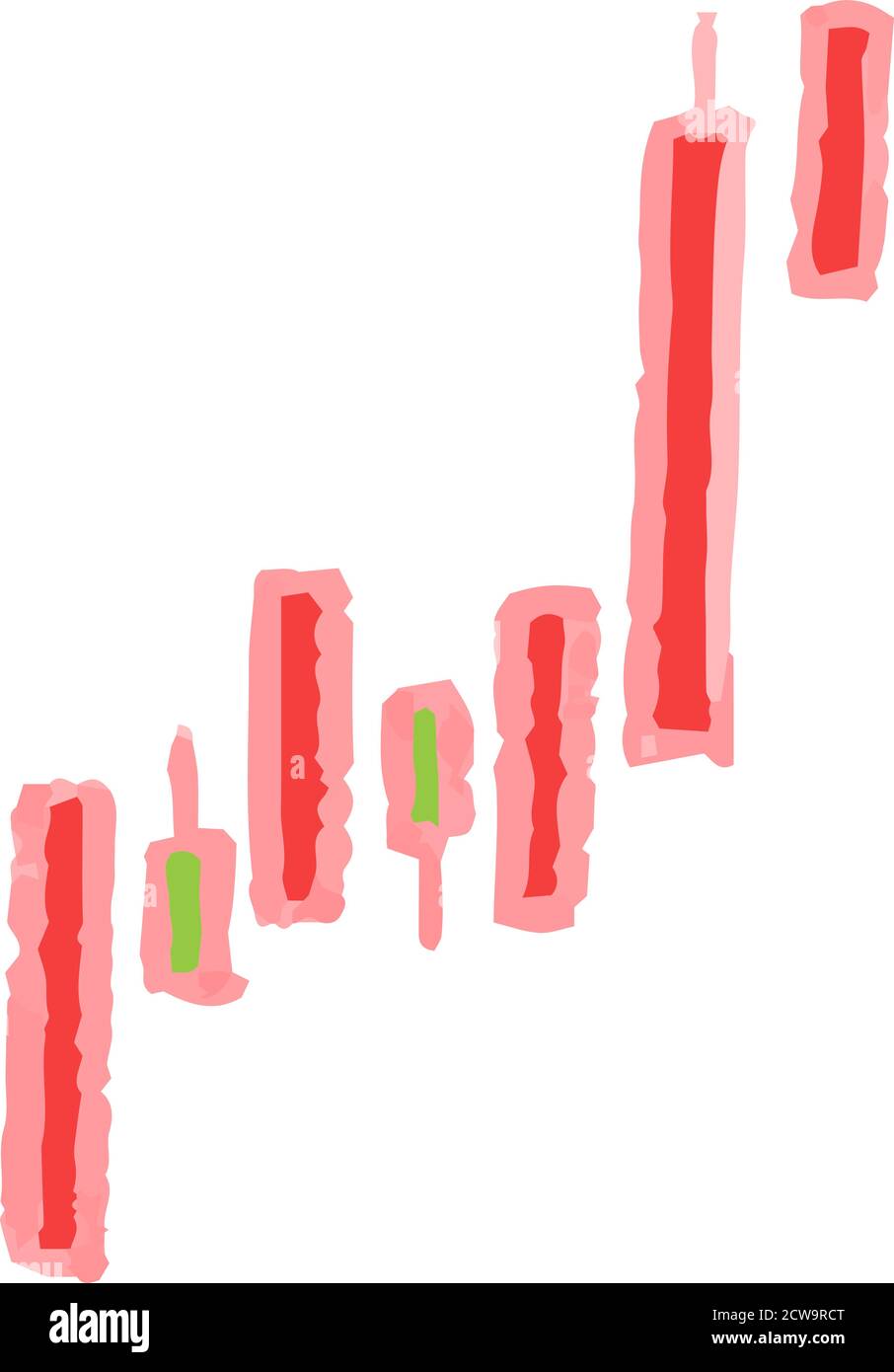 Dies ist eine Illustration der POP-Illustration, die einen Stock zeigt Preisspitzen gesetzt Stock Vektor