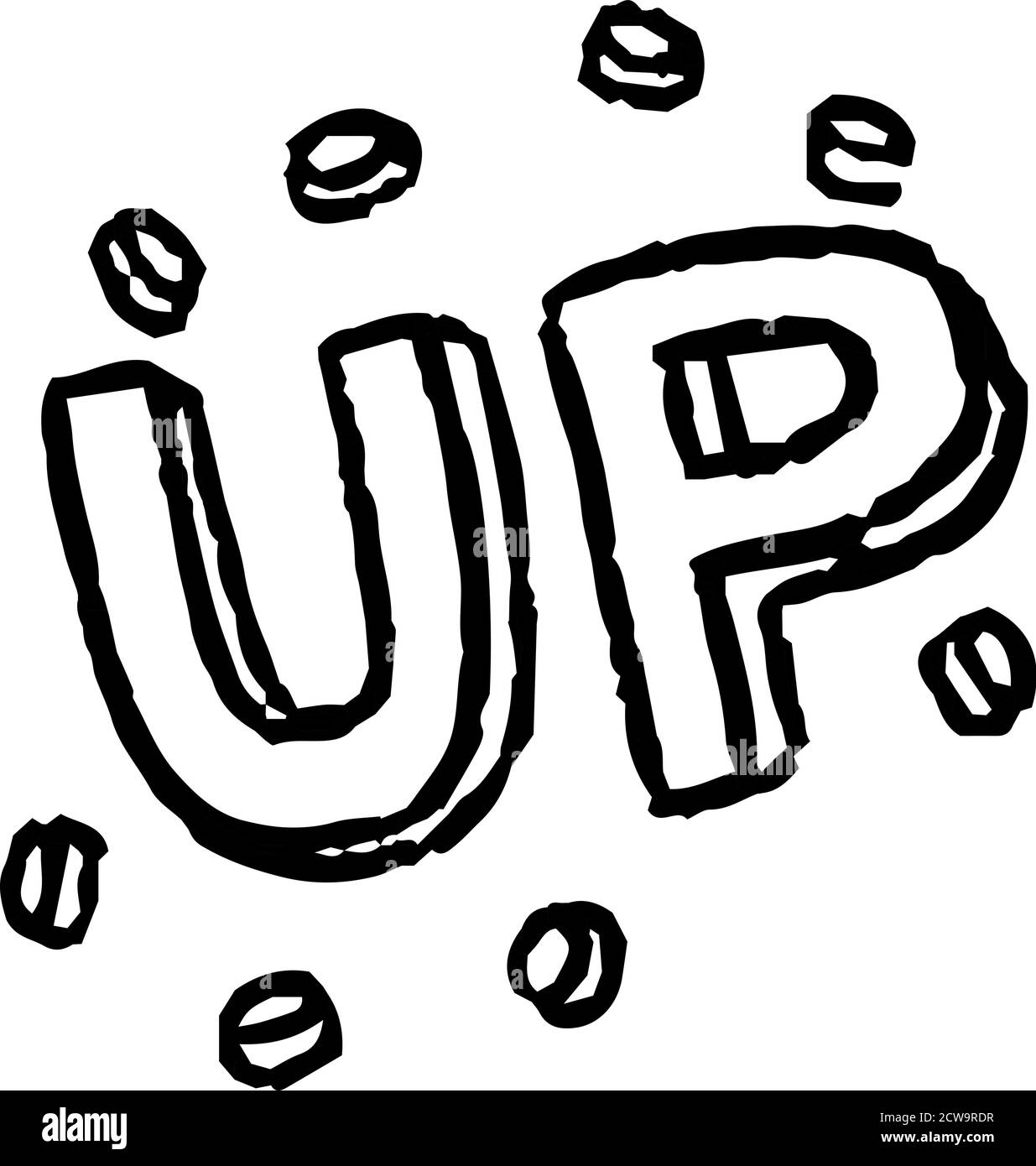 Dies ist eine Illustration der monochromen Illustration, die einen Stock zeigt Preisspitzen gesetzt Stock Vektor