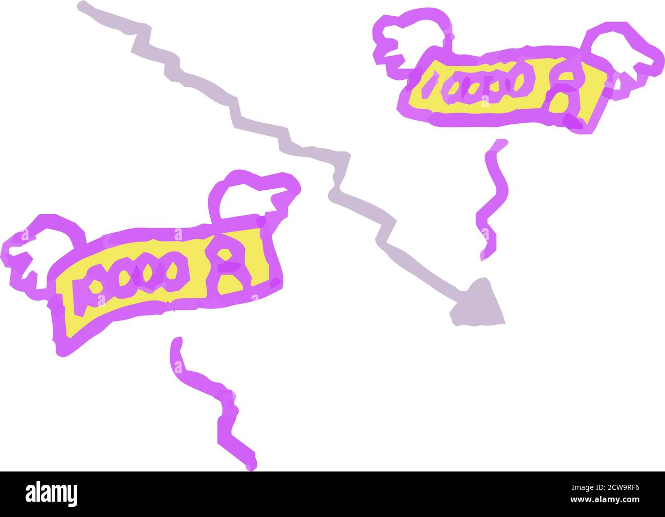 Dies ist eine Illustration der POP-Illustration, die den Bestand zeigt Marktcrash Stock Vektor