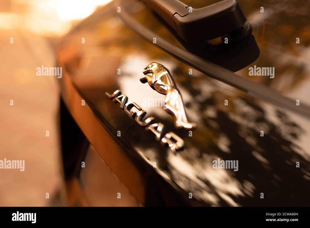 Odessa, Ukraine - 21. September 2020: Jaguar Autohaus Logo. Stockfoto