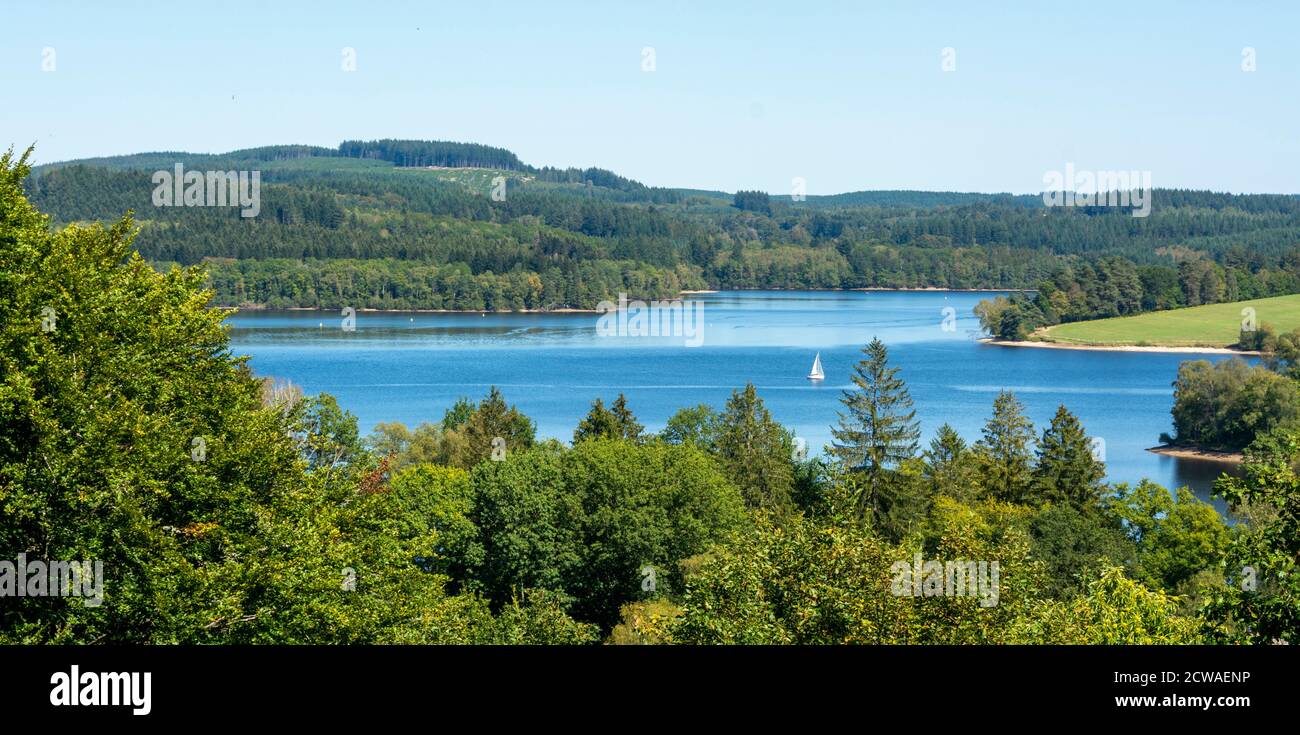 Limousin Region, Ufer des Sees von Vassiviere, Creuse und Haute Vienne Departements. Nouvelle-Aquitaine. Frankreich Stockfoto