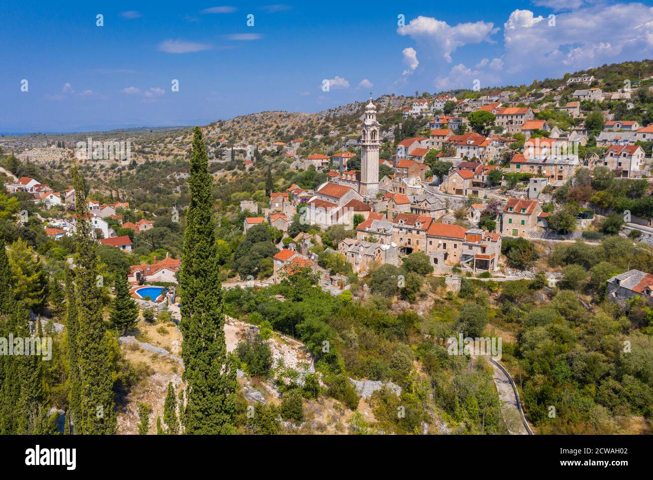 Lozisca Dorf, Insel Brac Stockfoto