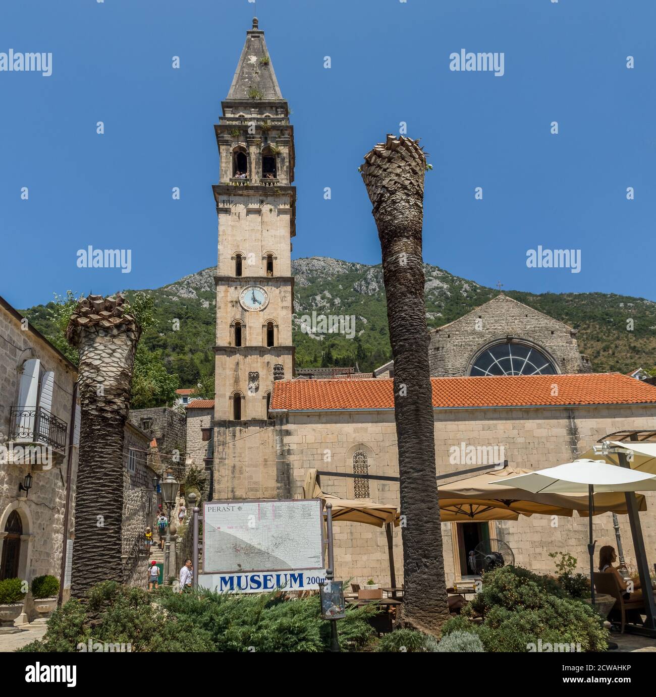 St. Nikolaus Kirche, 17. Jahrhundert (Crkva Sveti Nikola), Perast, Montenegro Stockfoto