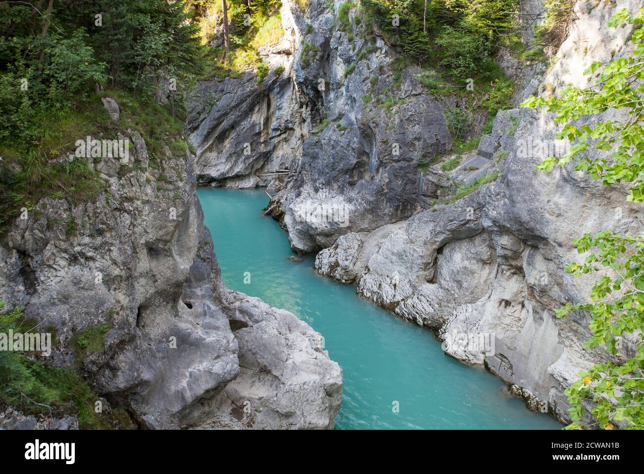 Lechklamm, Lech, Füssen, Ostallgäu, Allgäu, Schwaben, Bayern, Deutschland, Europa Stockfoto