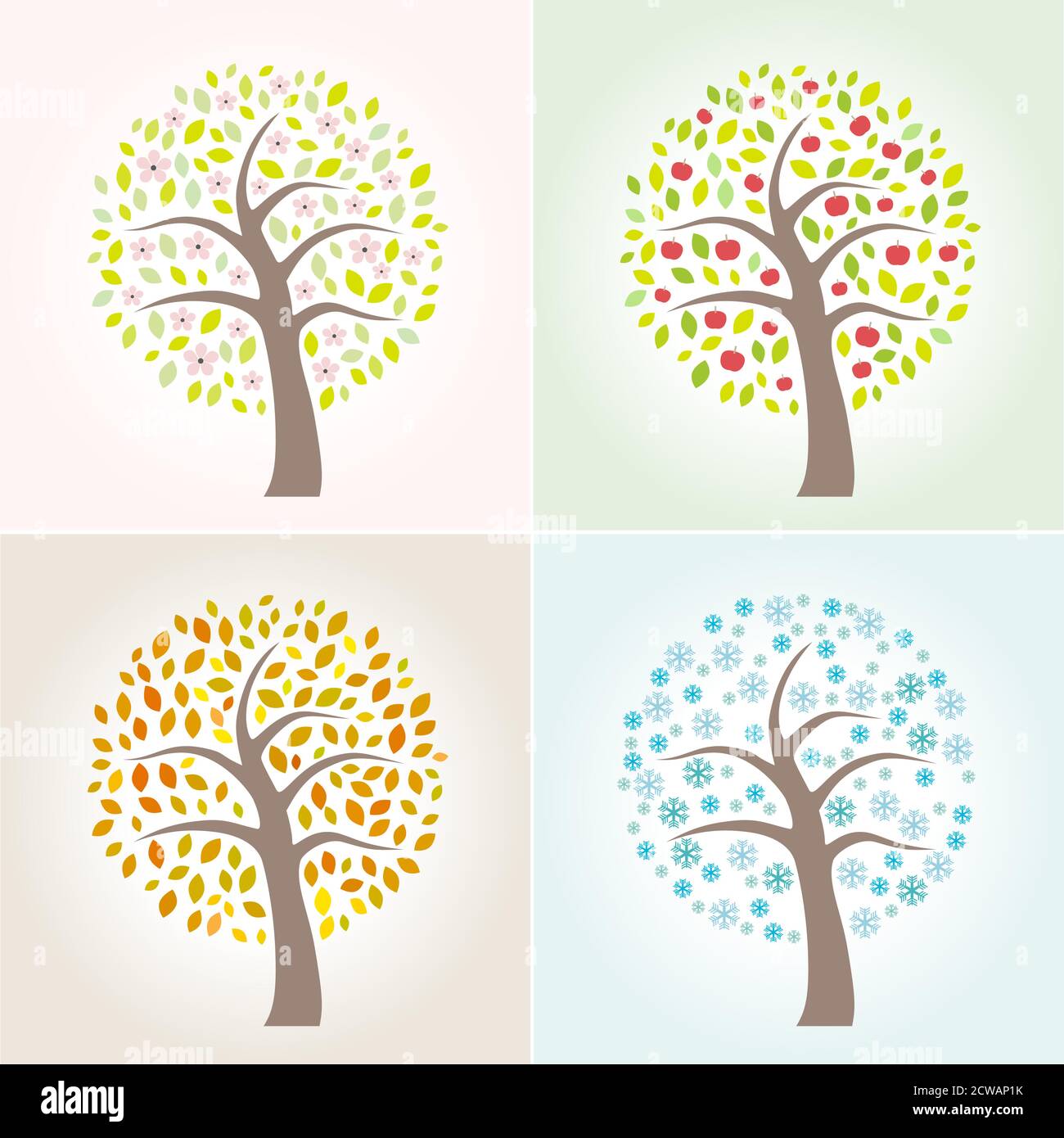 Four Seasons tree Stock Vektor