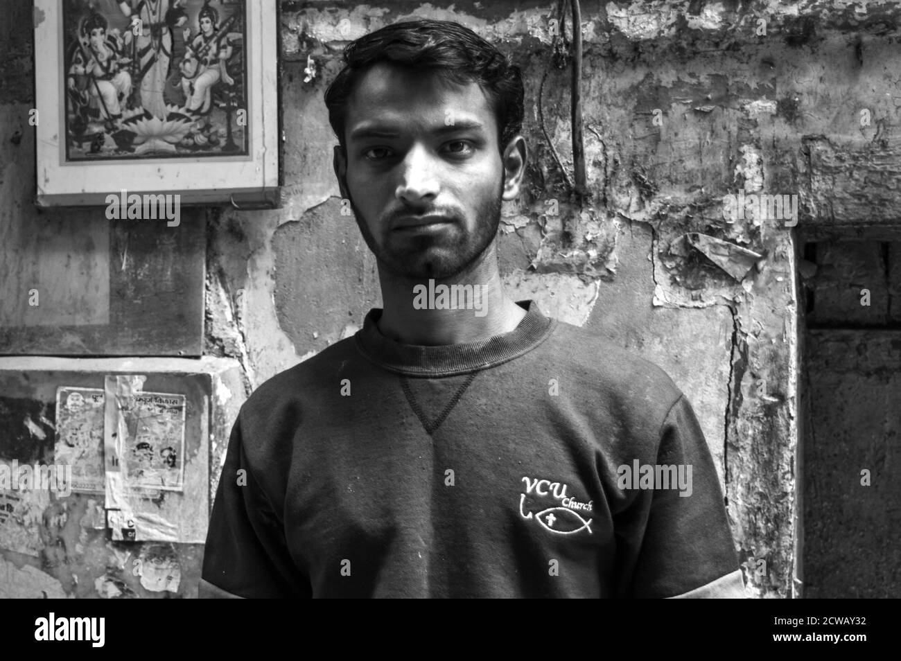 Ein Porträt des Fotografen, der chandani chowk, Alt-delhi, indien Stockfoto