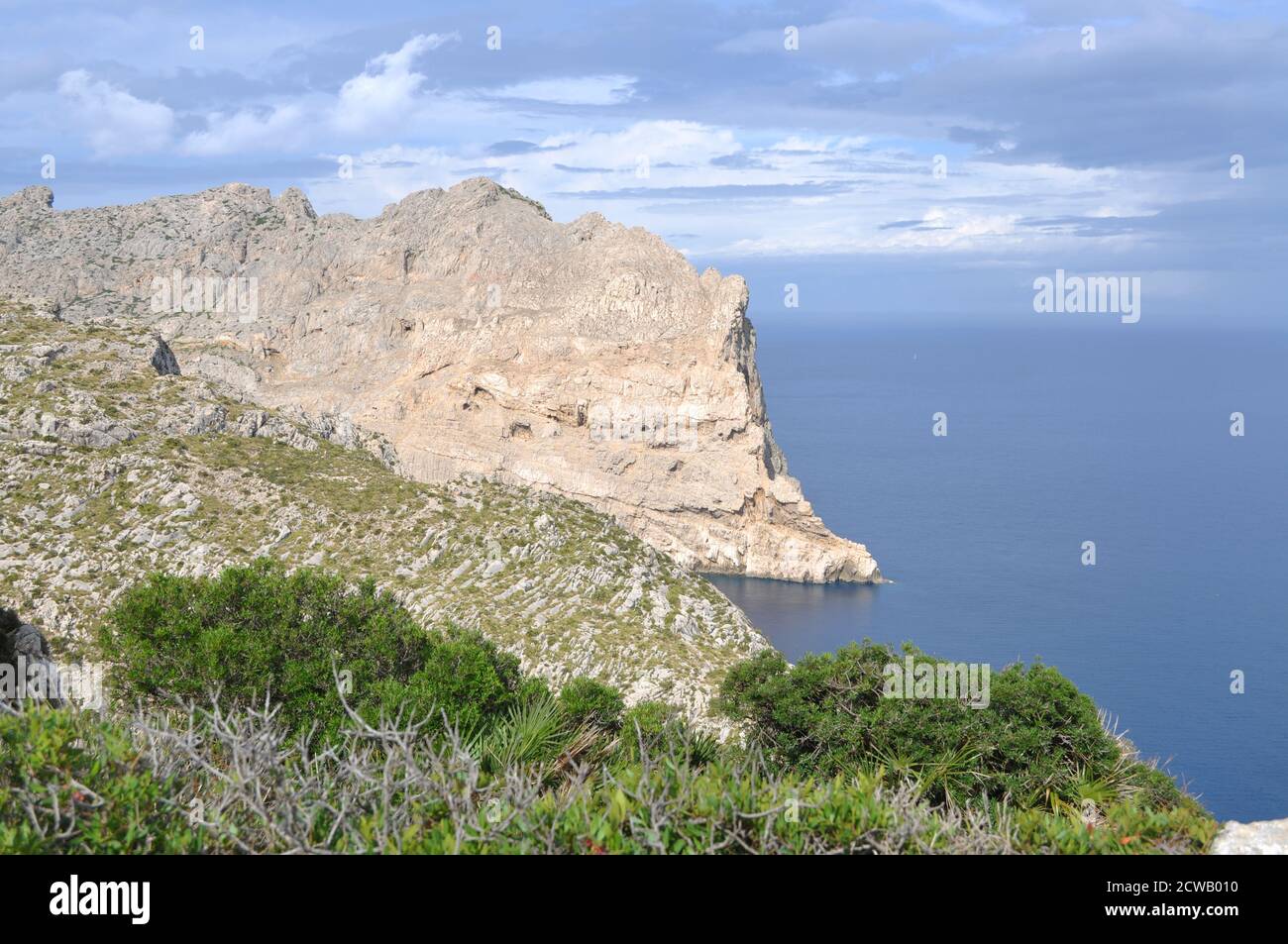 Tramuntana Gebirge Cap de Formentor Mallorca Stockfoto