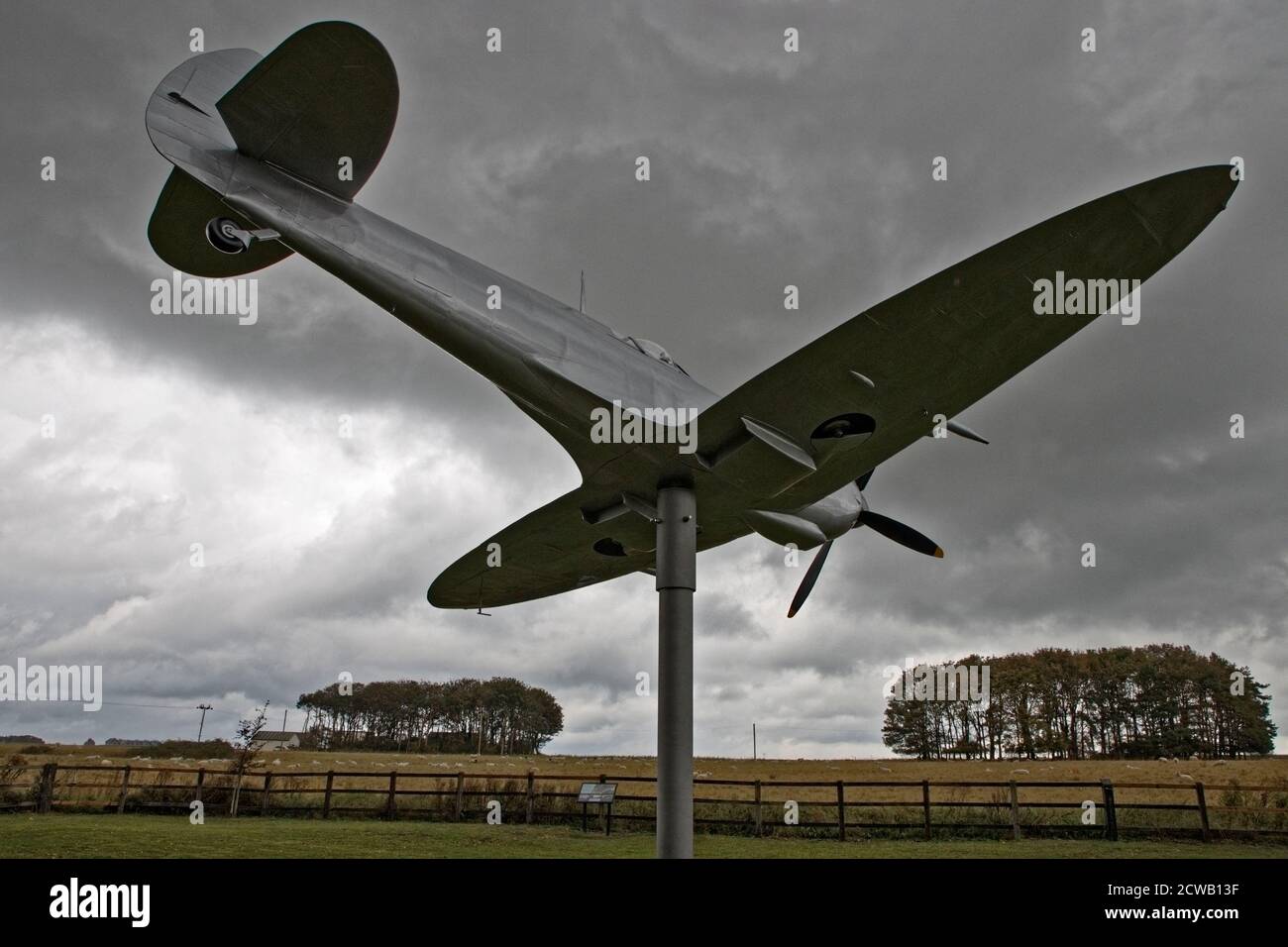 RAF Langahm Spitfire & Dome Anti-Aircraft Gunnery Trainer Stockfoto