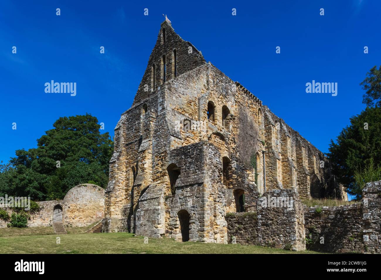 England, East Sussex, Battle, die Ruinen der Battle Abbey Stockfoto