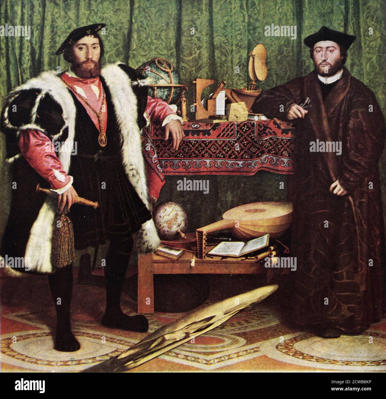 Gemälde mit dem Titel 'die Botschafter' von Hans Holbein dem Jüngeren. Hans Holbein der Jüngere (1497-1543) ein deutscher Maler und Grafiker. Stockfoto Gemälde mit dem Titel 'die Botschafter' von Hans Holbein dem Jüngeren. Hans Holbein der Jüngere (1497-1543) ein deutscher Maler und Grafiker. Stockfoto